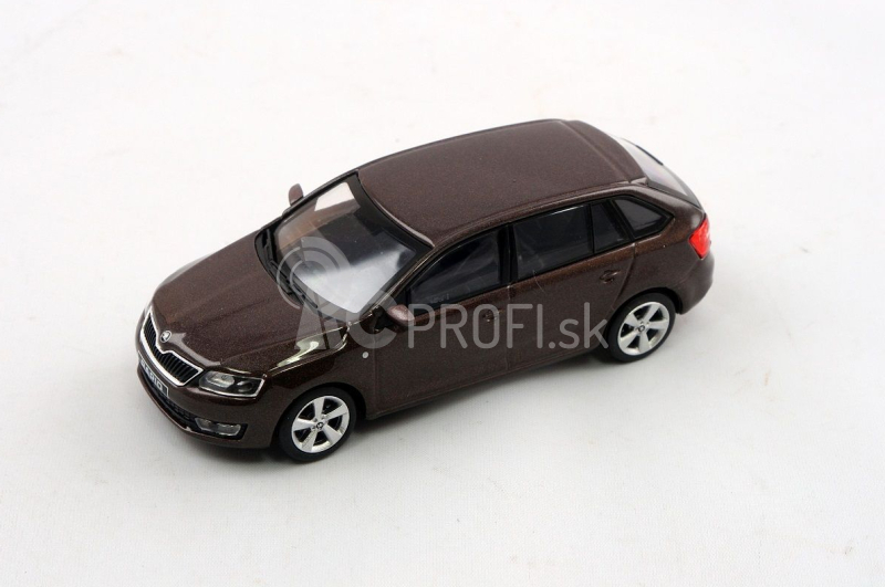 Abrex Škoda Rapid Spaceback (2013) 1:43 - hnedá Topaz metalíza