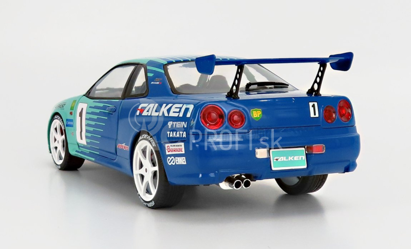 Solido Nissan Skyline (r34) Gt-r Falken Drift Livery 1999 1:18 Modrá