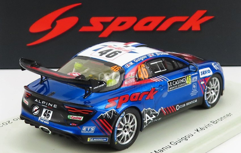 Spark-model Renault Alpine A110 Rally N 46 Rally Montecarlo 2022 E.goigou - K.bronner 1:43 Modrá Čierna Biela