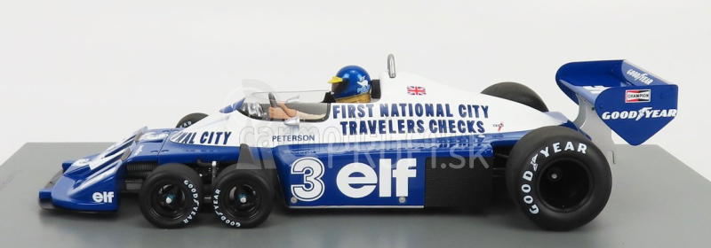 Spark-model Tyrrell F1 P34 Elf N 3 6th Italian Gp Monza 1977 R.peterson 1:18 Blue White