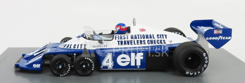 Spark-model Tyrrell F1 P34 Elf N 4 2nd Canada Gp 1977 P.depailler 1:18 Blue White