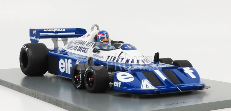 Spark-model Tyrrell F1 P34 Elf N 4 2nd Canada Gp 1977 P.depailler 1:18 Blue White