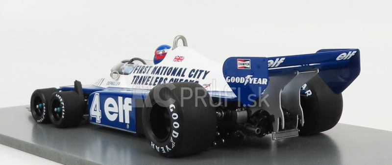 Spark-model Tyrrell F1 P34 Elf N 4 2nd Canada Gp 1977 P.depailler 1:18 Blue White