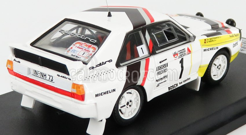 Trofeu Audi Quattro Sport (nočná verzia) N 1 Winner Rally Stadte 1984 - Sobotná verzia W.rohrl - C.geistdorfer 1:43 Biela