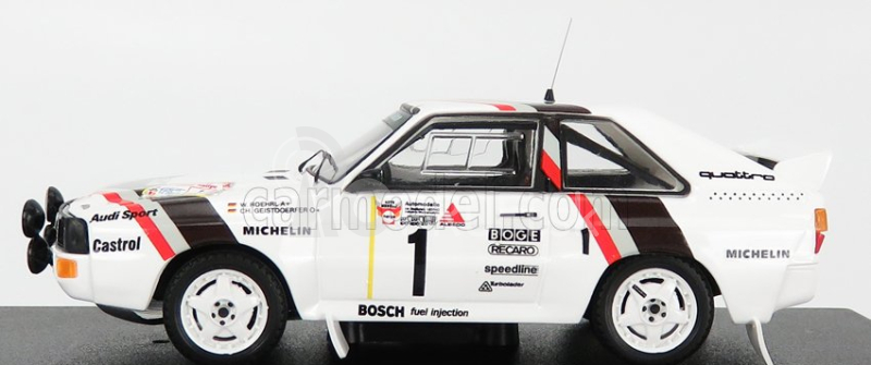 Trofeu Audi Quattro Sport (nočná verzia) N 1 Winner Rally Stadte 1984 - Sobotná verzia W.rohrl - C.geistdorfer 1:43 Biela