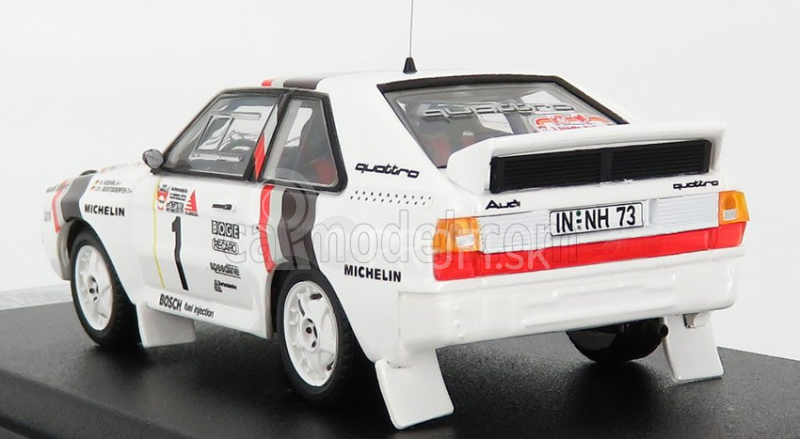 Trofeu Audi Quattro Sport (nočná verzia) N 1 Winner Rally Stadte 1984 - Sobotná verzia W.rohrl - C.geistdorfer 1:43 Biela