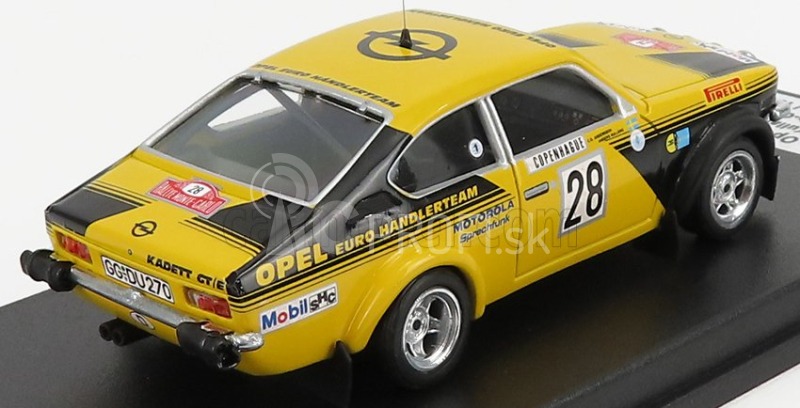 Trofeu Opel Kadett C Gt/e (nočná verzia) N 28 Rally Montecarlo 1976 Anders Kullang - Claes Goran Andersson 1:43 žltá čierna