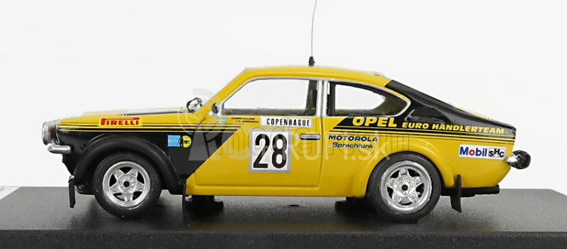 Trofeu Opel Kadett C Gt/e (nočná verzia) N 28 Rally Montecarlo 1976 Anders Kullang - Claes Goran Andersson 1:43 žltá čierna