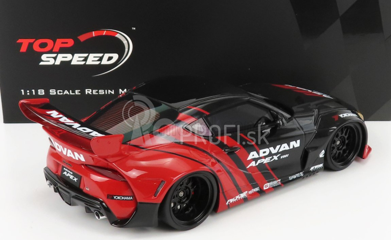 Truescale Toyota Supra Gr Advan Pandem 2019 1:18 červená čierna