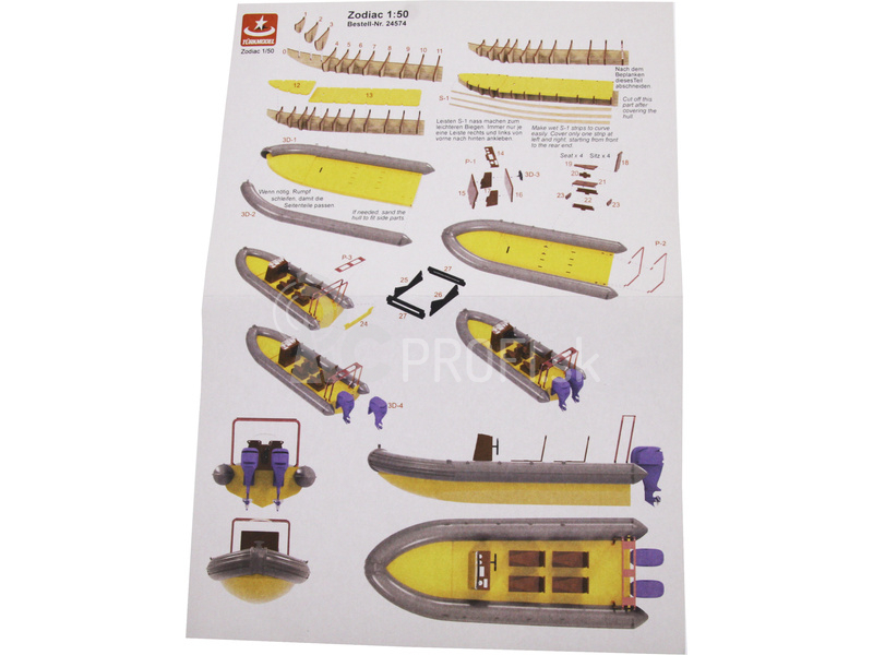 Türkmodel Zodiac nafukovací čln 1:50 kit