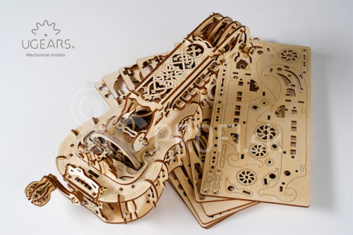 Ugears 3D drevené mechanické puzzle Hurdy-Gurdy