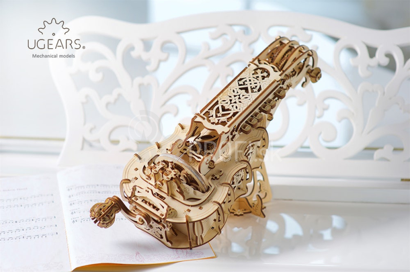 Ugears 3D drevené mechanické puzzle Hurdy-Gurdy