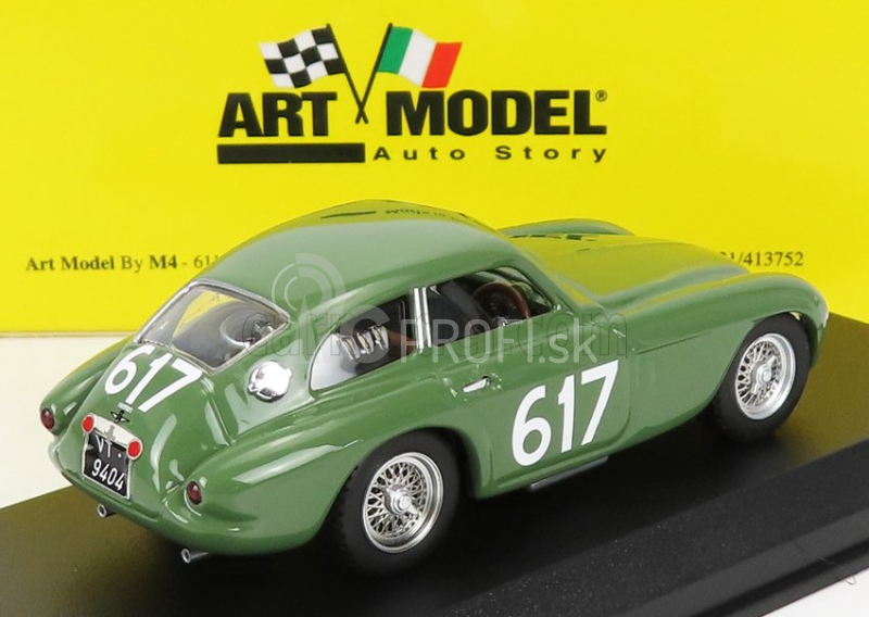 Umelecký model Ferrari 212 Export Touring Berlinetta N 617 Mille Miglia 1953 Gerini - Donazzolo 1:43 Zelená