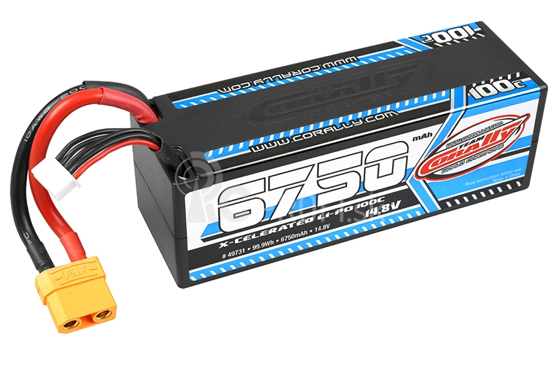 X-CELERATED 100C LiPo Stick Hardcase-6750mAh-14.8V-XT90 (99.90Wh)