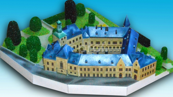 Zámok Vlašský dvor Kutná Hora - papierový model 1:350