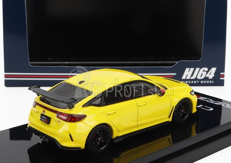 Zapaľovanie-model Honda Civic Type-r (fl5) 2020 1:64 Žltá