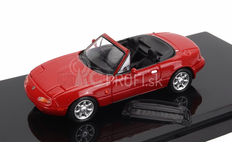 Zapaľovanie-model Mazda Eunos (mx5) Spider Roadster 1989 1:64 Červená