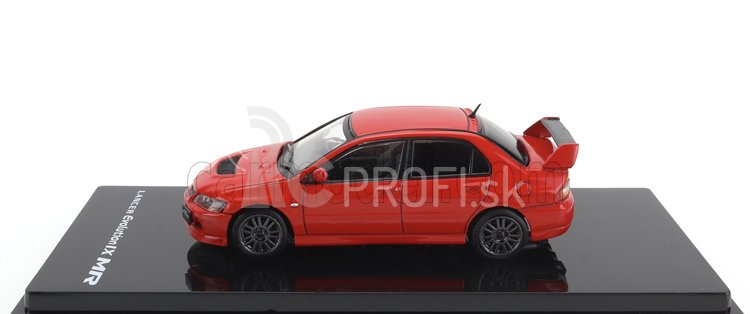 Zapaľovanie-model Mitsubishi Lancer Evolution Ix Gsr s motorom 2003 1:64 červená