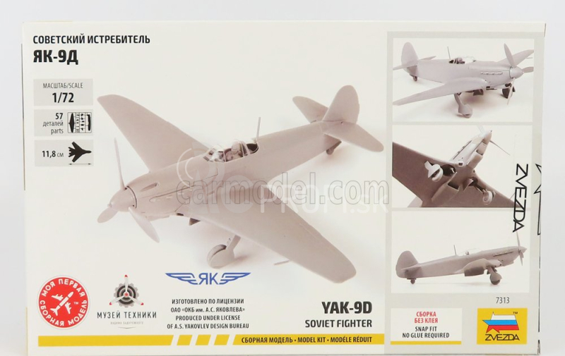 Zvezda Jakovlev Jak-9d Vojenská sovietska stíhačka 1:72 /