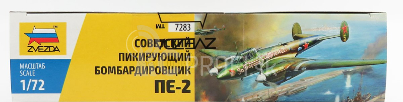 Zvezda Patljakov Pe-2 Sovietske lietadlo 1939 1:72 /