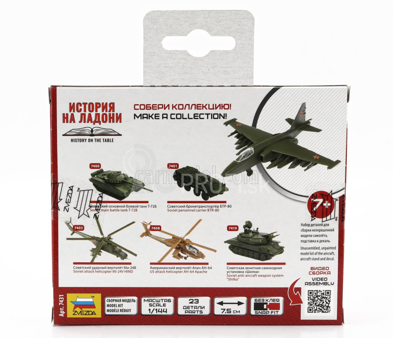 Zvezda Suchoj Su-25 Frogfoot Vojenské lietadlo 1981 1:144 /