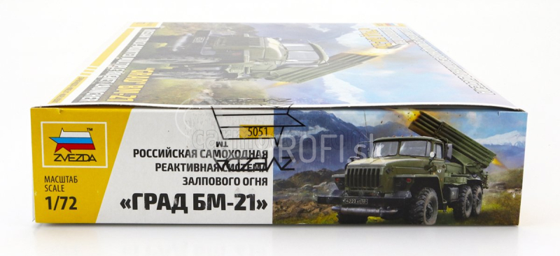 Zvezda Truck Grad Bm-21 Ruský raketomet Lancia Missili 1:72 /