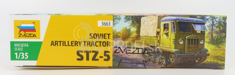 Zvezda Truck Ztz-5 Ct3-5 Cingolato Soviet Artillery Tractor Military 1944 1:35 /