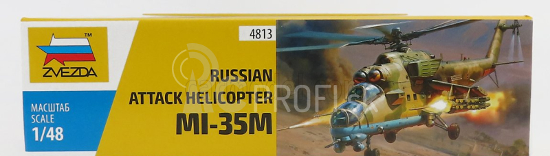 Zvezda Vrtuľník Mi-35m Ruský útočný vojenský 1969 1:48 /